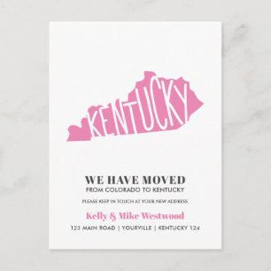 Postal KENTUCKY Nos hemos mudado Nueva dirección Nuevo Ho