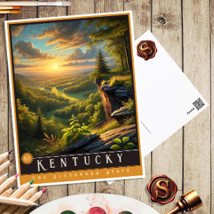 Postal Kentucky   Postcarta estatal hiperrealista