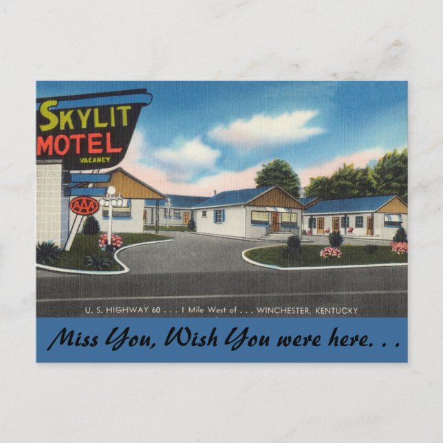 Postal Kentucky, Skylit Motel, Winchester (Anverso)