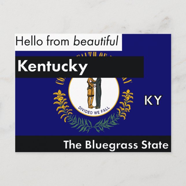 Postal Kentucky The Bluegrass State (Anverso)