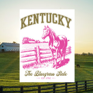 Postal Kentucky The Bluegrass State Est. Caballo 1792