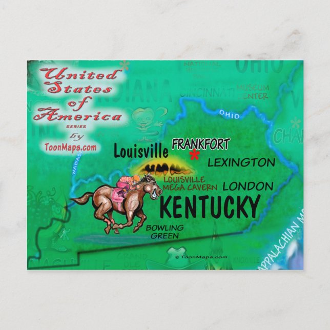 Postal Kentucky USA Card (Anverso)