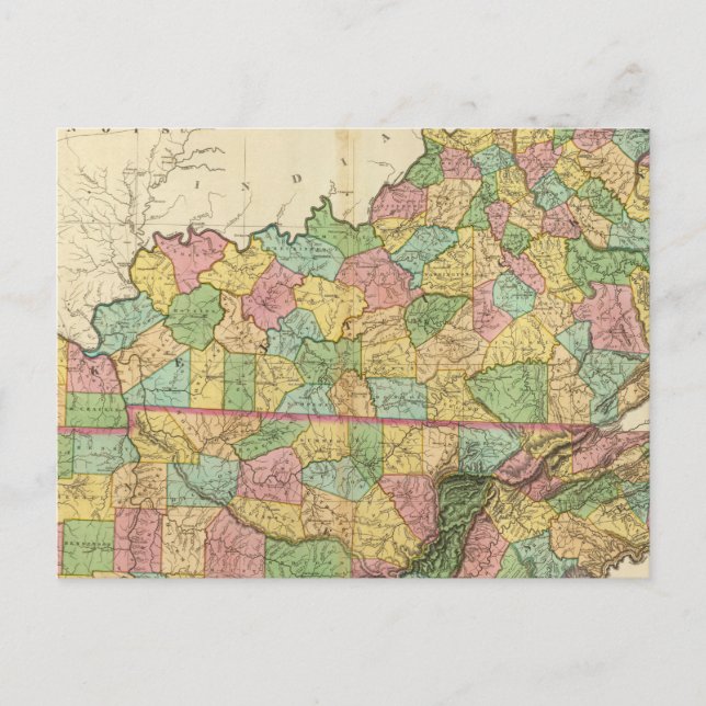 Postal Kentucky y Tennessee 6 (Anverso)