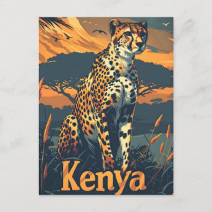 Postal Kenya Cheetah Vintage