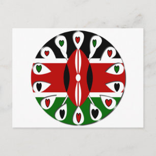 Postal Kenya: Motif de arte de la bandera