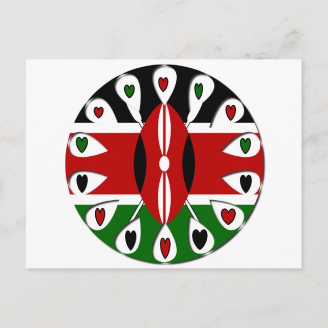 Postal Kenya: Motif de arte de la bandera (Anverso)