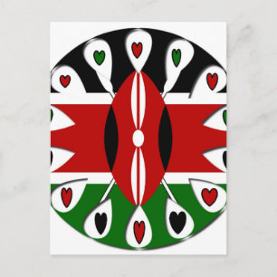 Postal Kenya: Motif de arte de la bandera