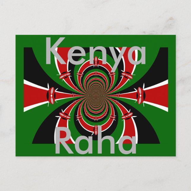 Postal Kenya Raha Postcard (Anverso)