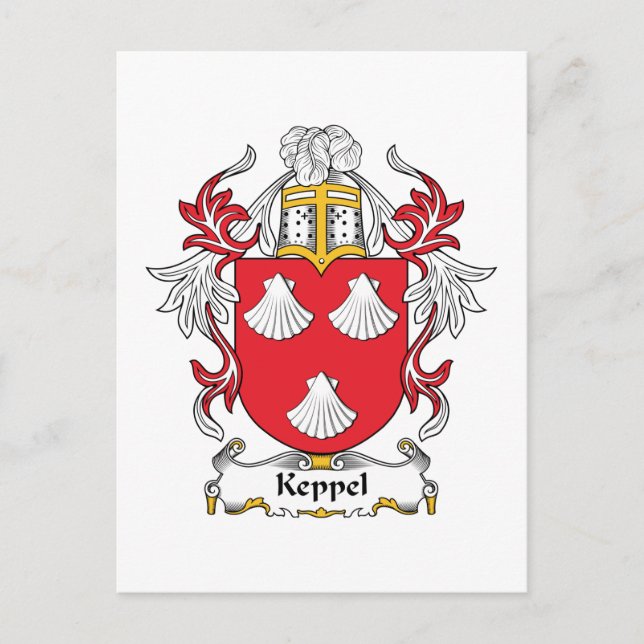 Postal Keppel Family Crest (Anverso)