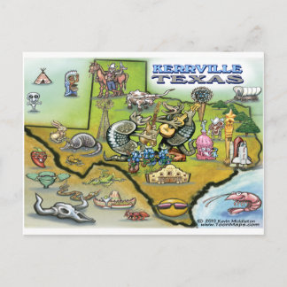 Postal Kerrville TEXAS Map Tee