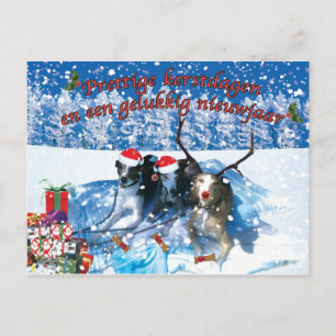 Postal Kerstkaart de marionetas