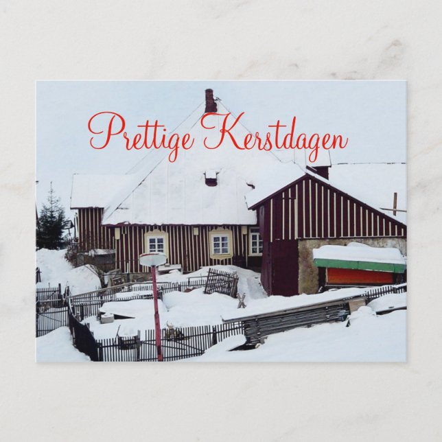 Postal Kerstkaart Prettige Kerstdagen (Anverso)