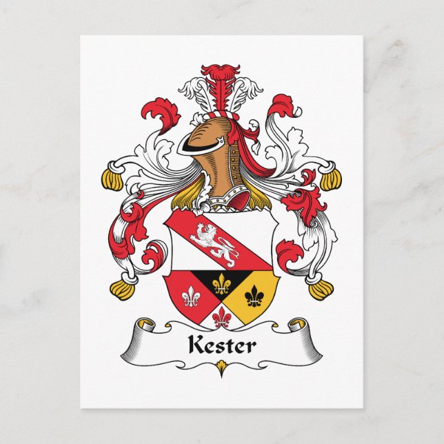 Postal Kester Family Crest (Anverso)