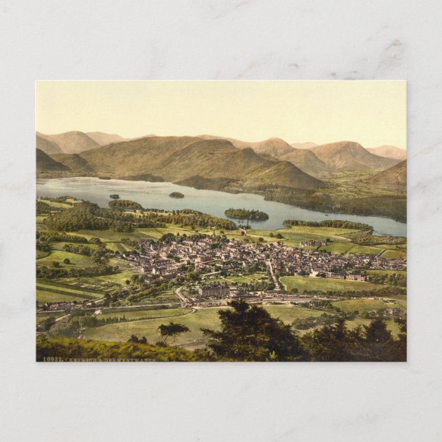Postal Keswick II, Derwentwater, Lake District, Inglaterr (Anverso)