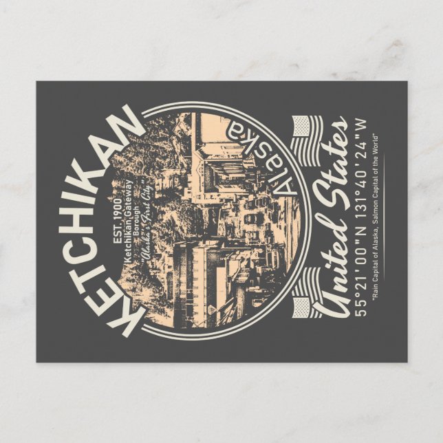 POSTAL KETCHIKAN ALASKA - ISLA REVILLAGIGEDO (Anverso)