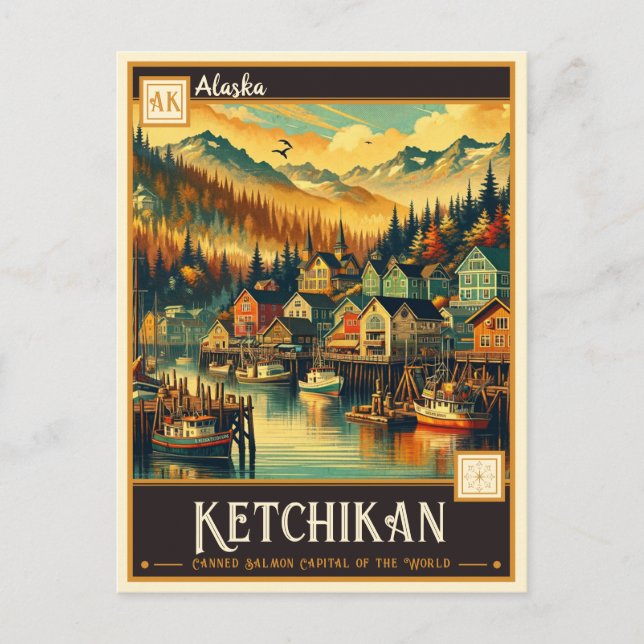 Postal Ketchikan, Alaska | Vintage (Anverso)