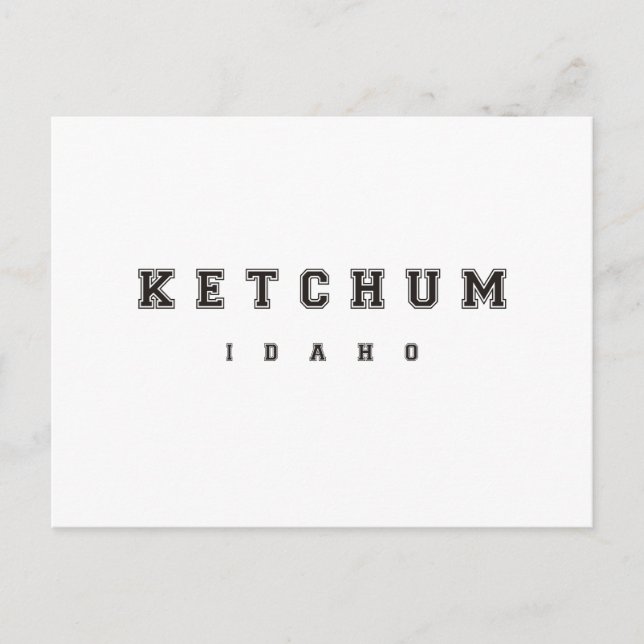 Postal Ketchum Idaho (Anverso)