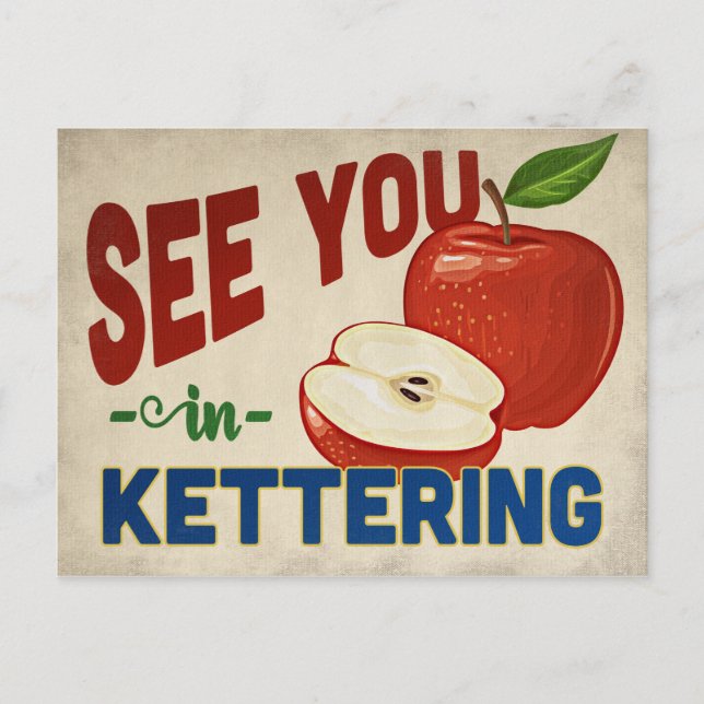 Postal Kettering Ohio Apple - Viajes de época (Anverso)
