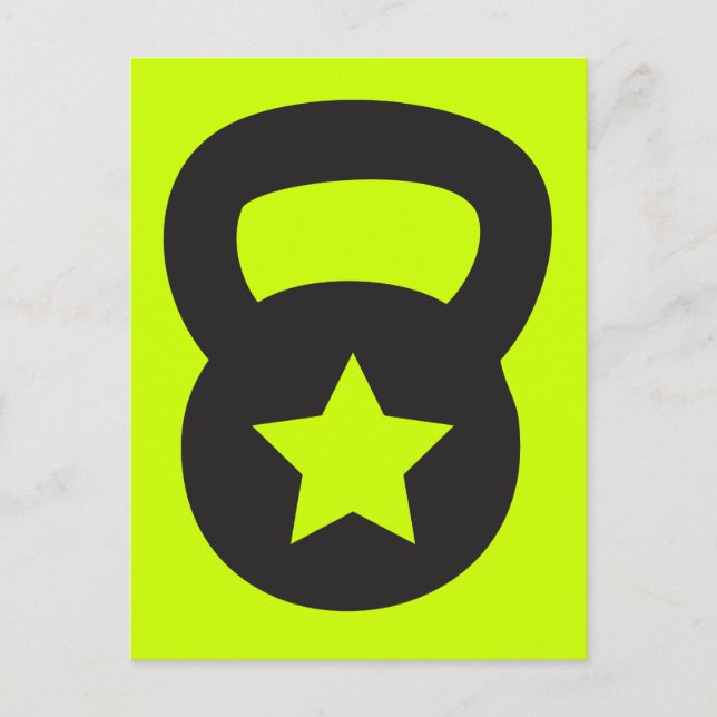 Postal Kettlebell Con Una Estrella Vacía (Anverso)