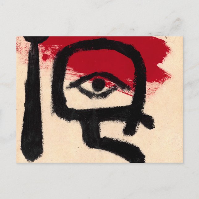 Postal Kettledrummer por Paul Klee (Anverso)