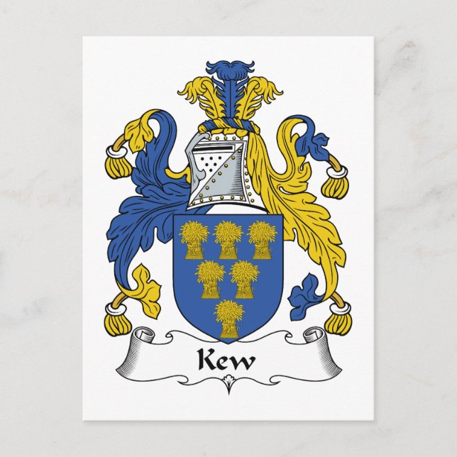 Postal Kew Family Crest (Anverso)