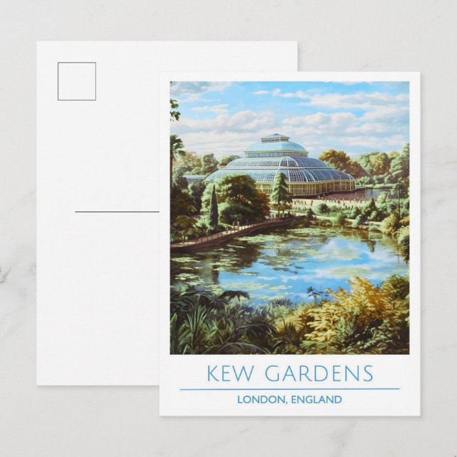 Postal Kew Gardens Londres Inglaterra Viajes de arte (Anverso / Reverso)