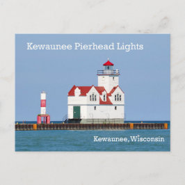 Postal Kewaunee Pierhead Lights Post Card