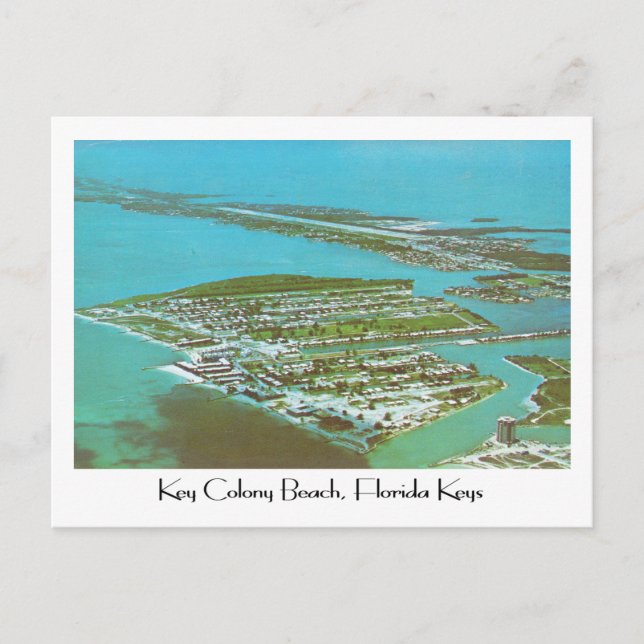 Postal Key Colony Beach, Florida, en los años 70 (Anverso)