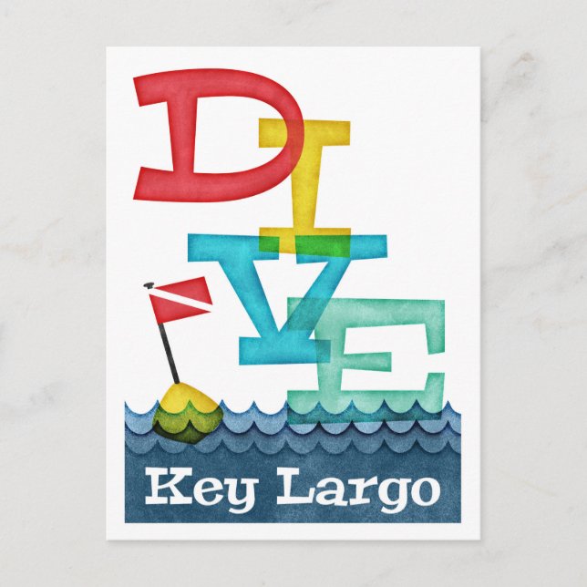 Postal Key Largo Dive - Colorida Scuba (Anverso)