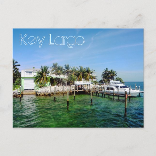 Postal Key Largo, Florida, EE.UU. (Anverso)