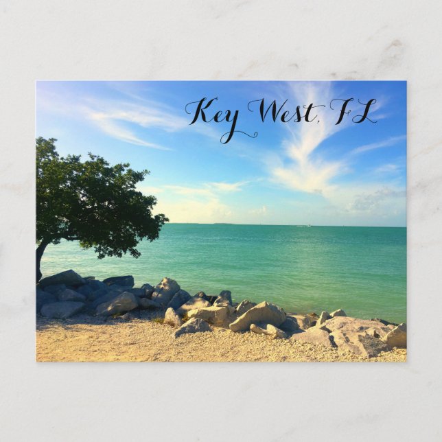 Postal Key West, FL Rocky Shore (Anverso)