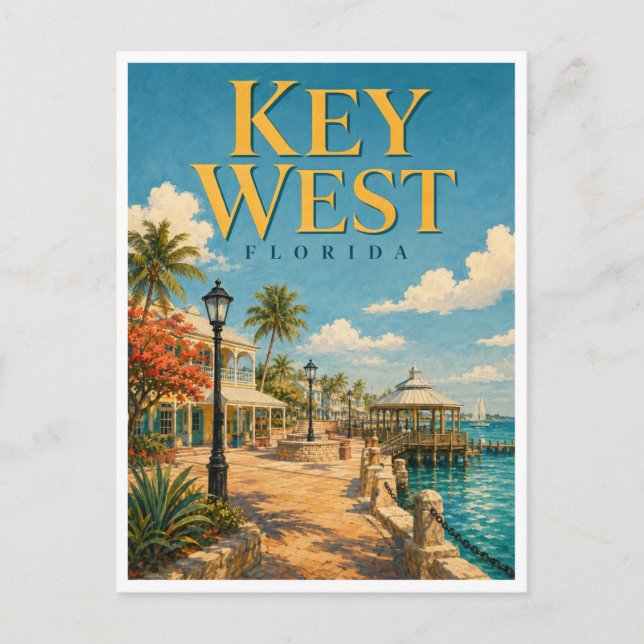 Postal Key West Florida Mallory Square GeoSaga (Anverso)