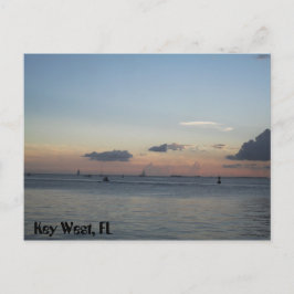 Postal Key West Florida Segelschiffe auf dem Meer