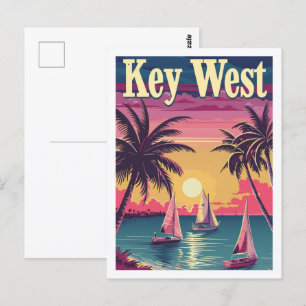 Postal Key West Florida USA Vintage Famage Travel Place