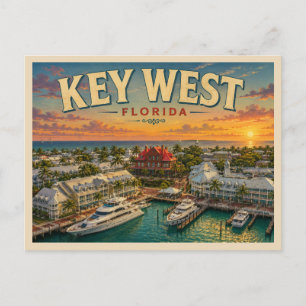 Postal Key West Florida Viajes Antiguos