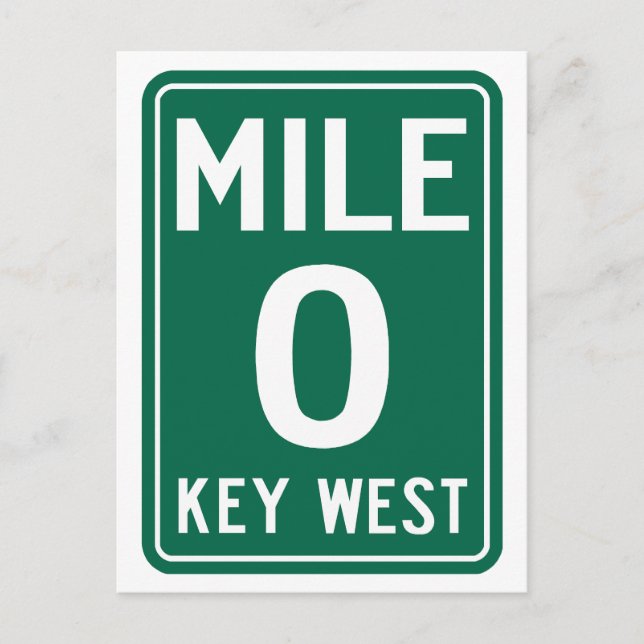 Postal Key West Mile 0, Florida USA (Anverso)