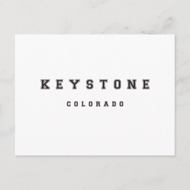 Postal Keystone Colorado (Anverso)