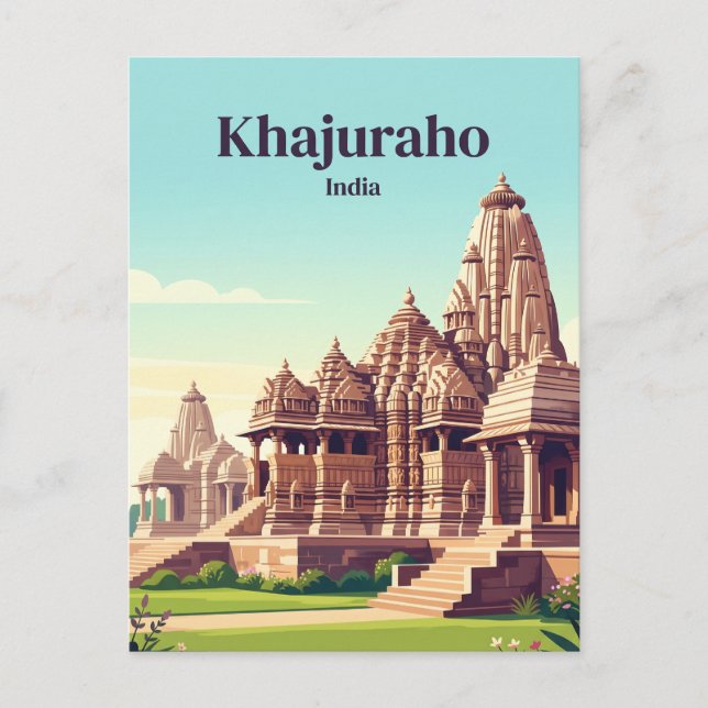 Postal Khajuraho India (Anverso)