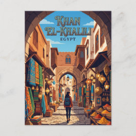Postal Khan el-Khalili Egipto
