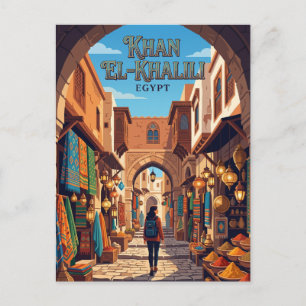 Postal Khan el-Khalili Egipto