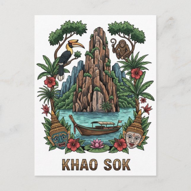Postal Khao Sok National Park Thailand (Anverso)