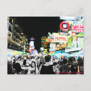 Postal Khaosan de neón