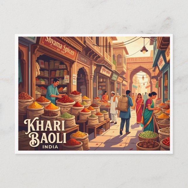 Postal Khari Baoli Delhi India (Anverso)