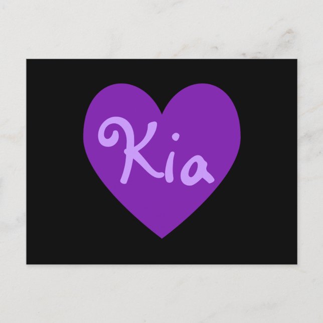Postal Kia en morado (Anverso)