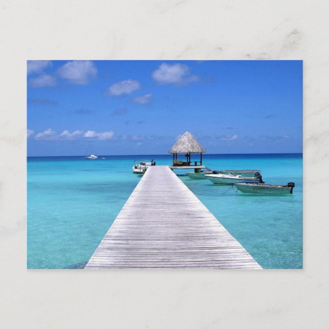 Postal Kia Ora, Atolón de Rangiroa Polinesia Franc (Anverso)
