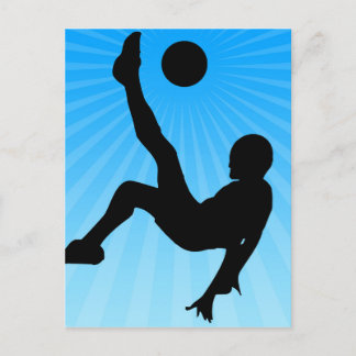 Postal Kick de bicicleta de fútbol
