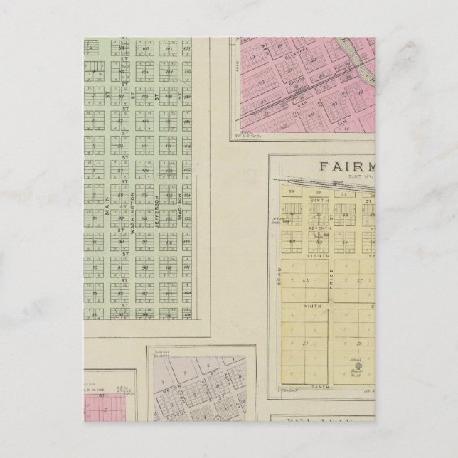 Postal Kickapoo, Linwood, Fairmount y Lenape, Kansas (Anverso)