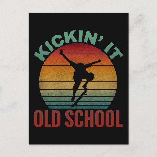 Postal Kickin' It Old School Skateboarding Skateboard (Anverso)