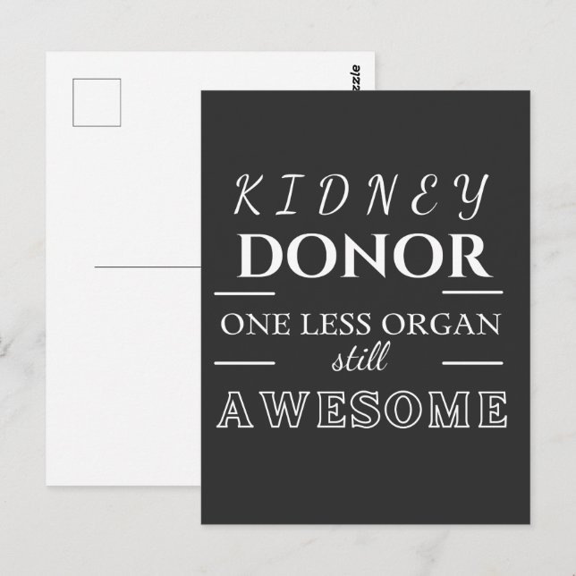 Postal Kidney Donor Gracias (Anverso / Reverso)