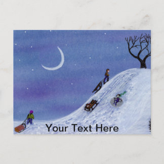 Postal Kids Sledding
